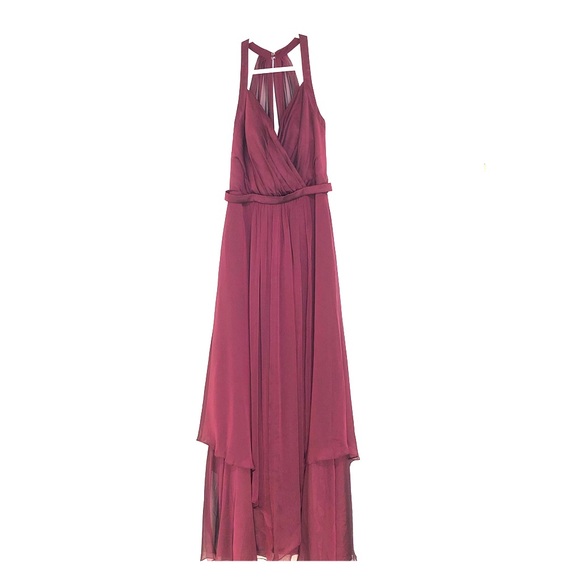 NWT Cranberry Halter Bridesmaids Dress - Picture 5 of 8